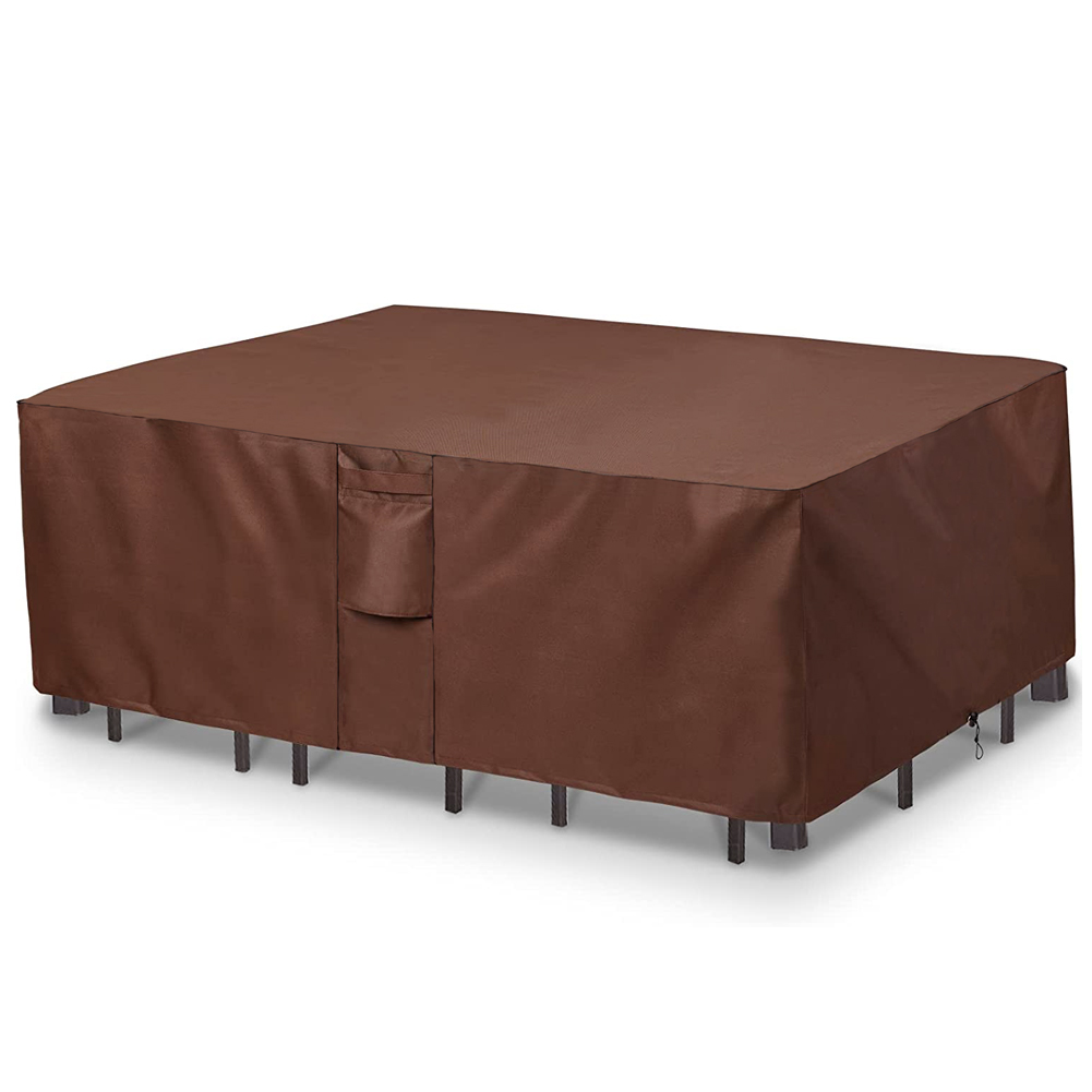 Outdoor Furniture Usa - 屋外用防水ガーデンファニチャーカバー,茶色の420dガーデンファニチャーカバー,防風,uv保護,ソファテーブルチェア用