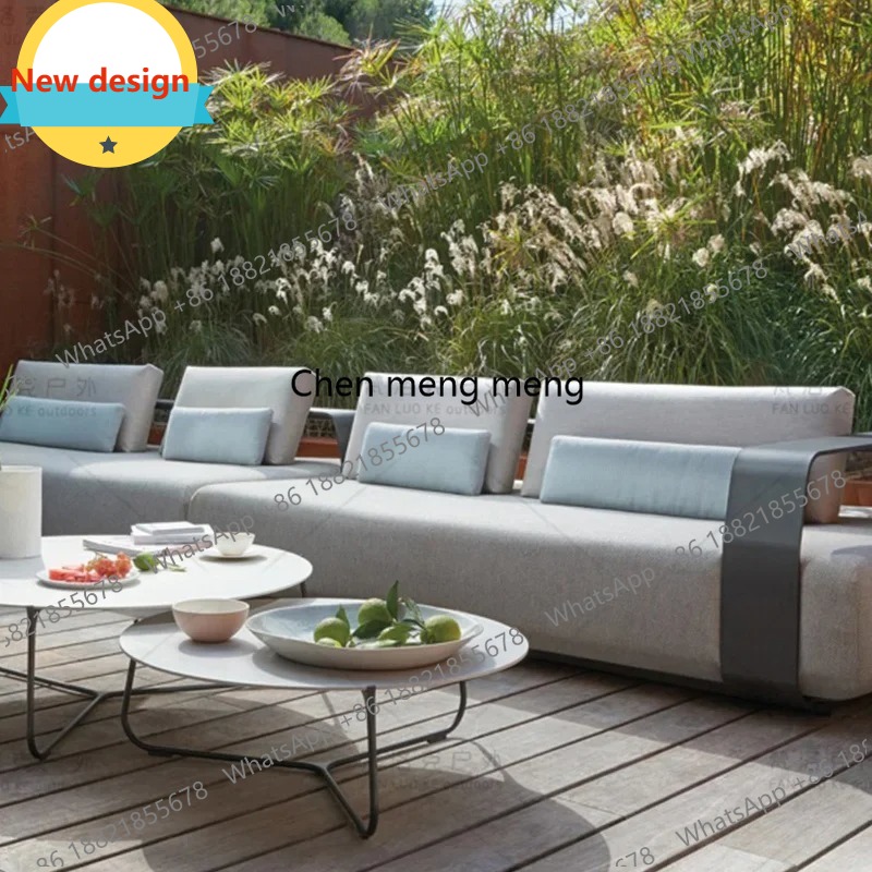 Outdoor Furniture Italian - D80 イタリアンスタイルのゆったりとした中庭ヴィラガーデンソファ シンプルで高級なモダンガーデンソファ アート屋外家具 ディヴァーノ