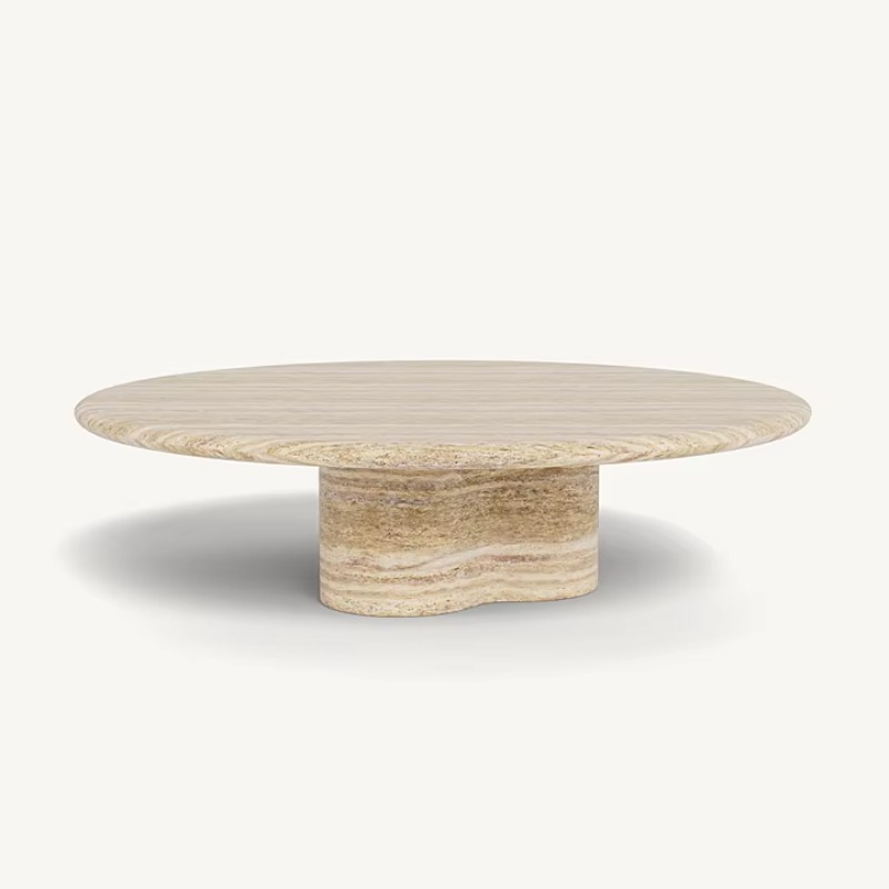 Outdoor Furniture Italian - イタリアのミニマリストスタイルの石製テーブルと椅子 屋内外家具 レストラン中庭 ガーデン ダイニングテーブル