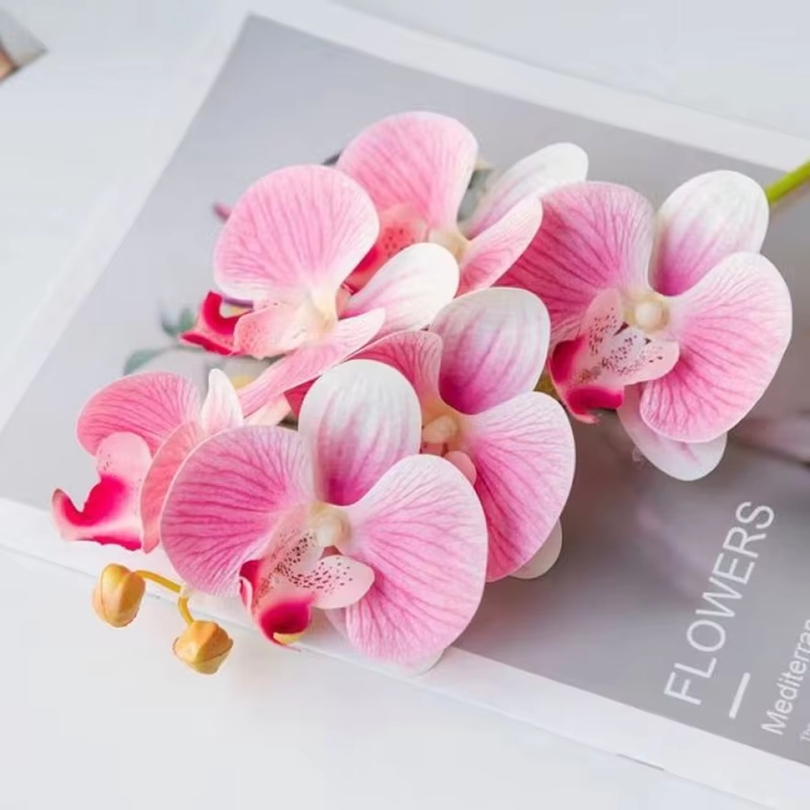 Outdoor Furniture Usa - 3D 造花プラスチック蝶蘭ホーム花瓶テーブル装飾結婚式屋外ガーデン花嫁のブーケ DIY 花輪ギフトボックス