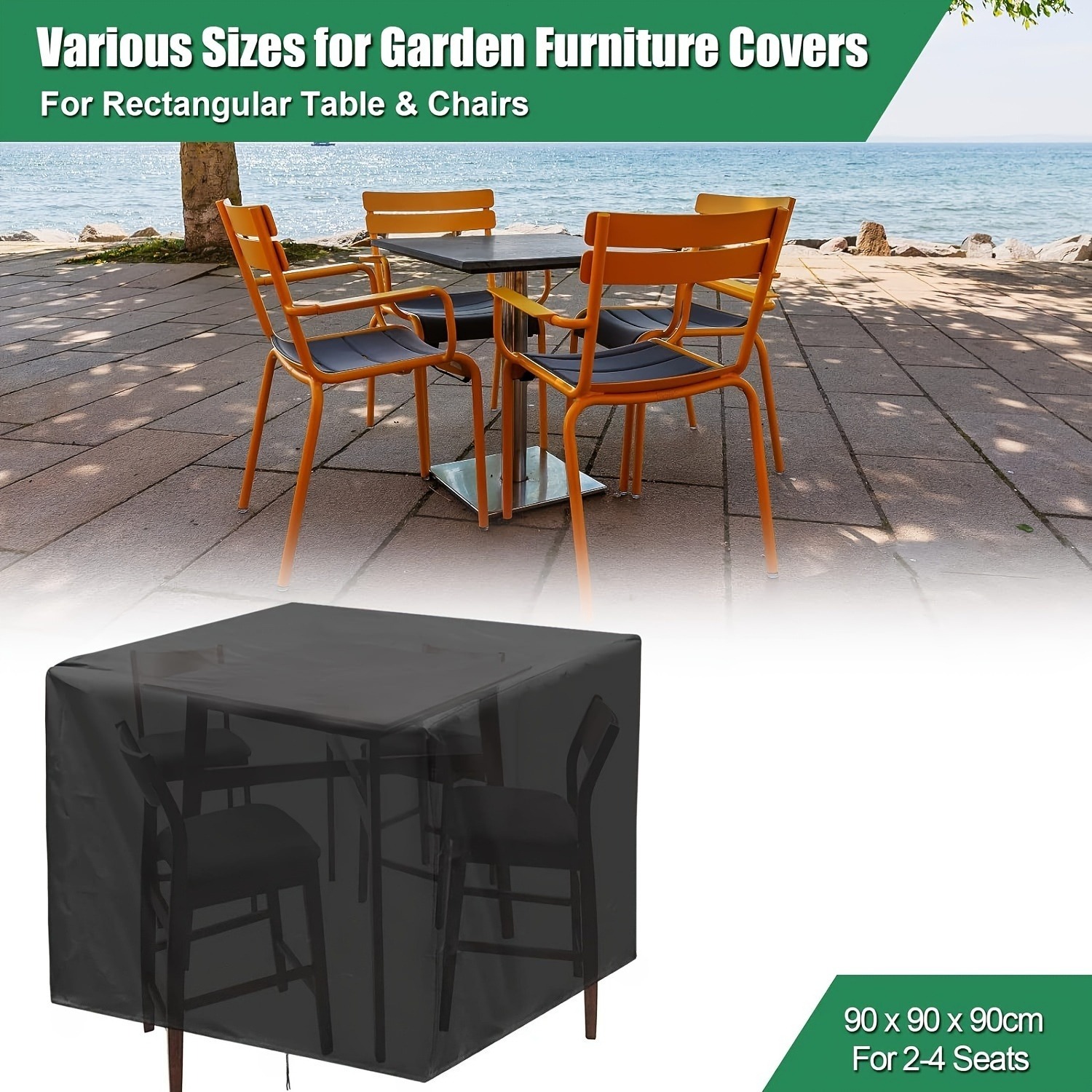 Outdoor Furniture Usa - 頑丈な210D屋外ガーデン家具カバー - 椅子、ソファ、テーブル用防水シールド、複数のサイズオプションあり