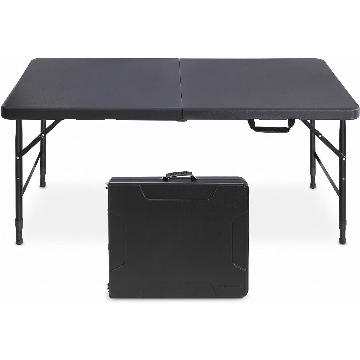 Outdoor Furniture Usa - 折りたたみ式テーブル 4フィート 高さ調節可能 ヘビーデューティー プラスチック製 300ポンド対応