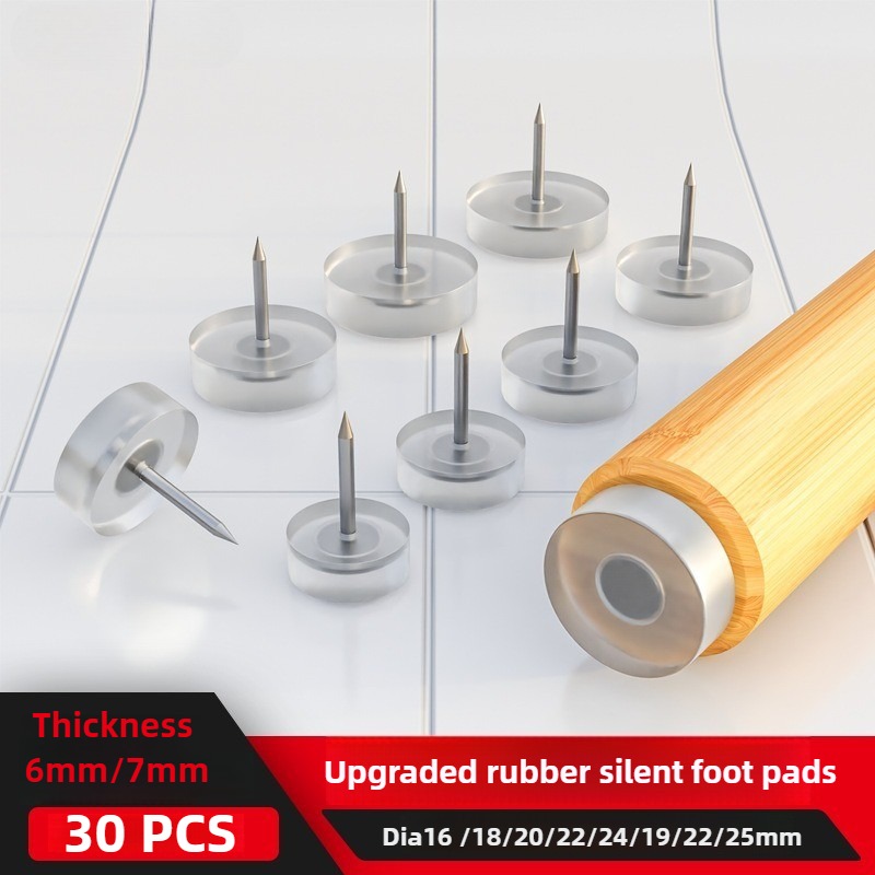 Outdoor Furniture Leg Protectors - 20 個家具足爪スティックオングライドスキッドパッドネジ込み式 16/18/20/22/25 ミリメートルフラットラウンド椅子テーブル脚プロテクターゴム