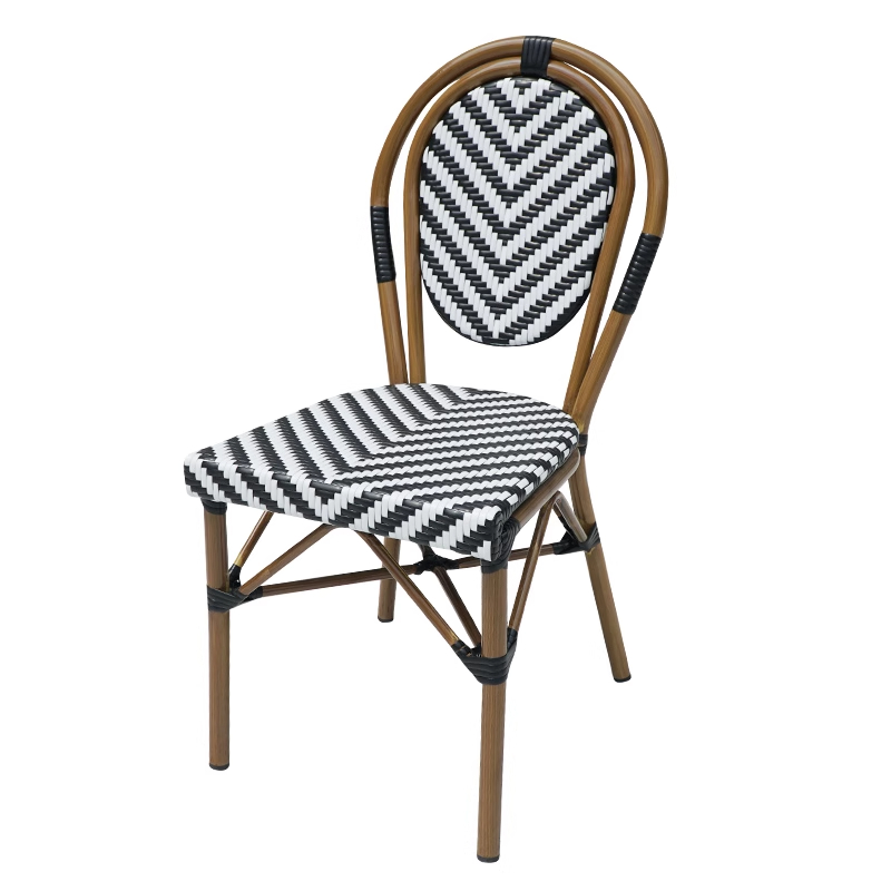 Outdoor Furniture Rattan - 屋外家具セット PVCラタンチェア 屋外用椅子 中庭・庭に最適 防水メタルテーブルと椅子