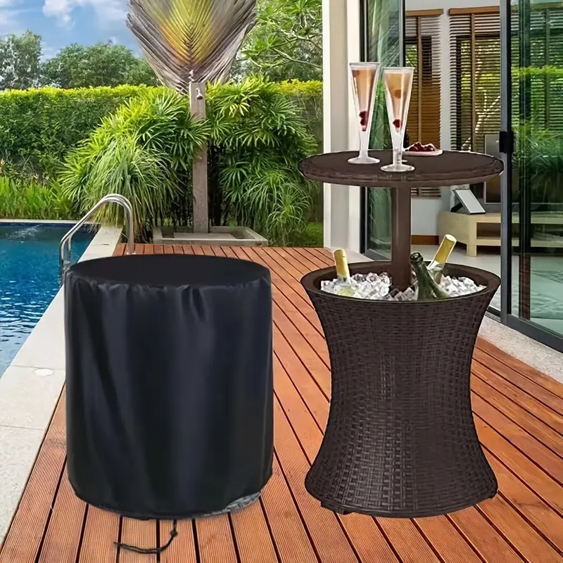 Outdoor Furniture Usa - 屋外織物テーブルカバー、パティオテーブルカバー、屋外テーブルカバー、丸型ダイニングテーブル、クールバー、プールクーラーテーブルに適合