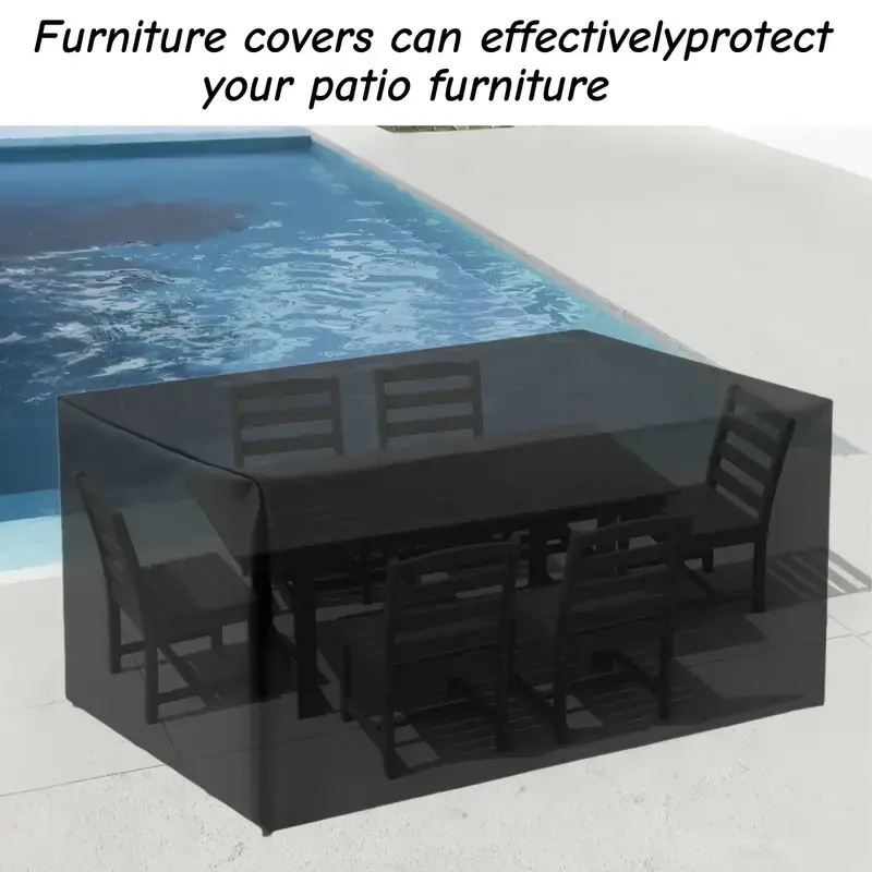 Outdoor Furniture Rattan - 頑丈な防風ガーデン家具カバー - UV耐性、耐久性のあるオックスフォードポリエステル製屋外パティオプロテクター（ラタンソファ用）