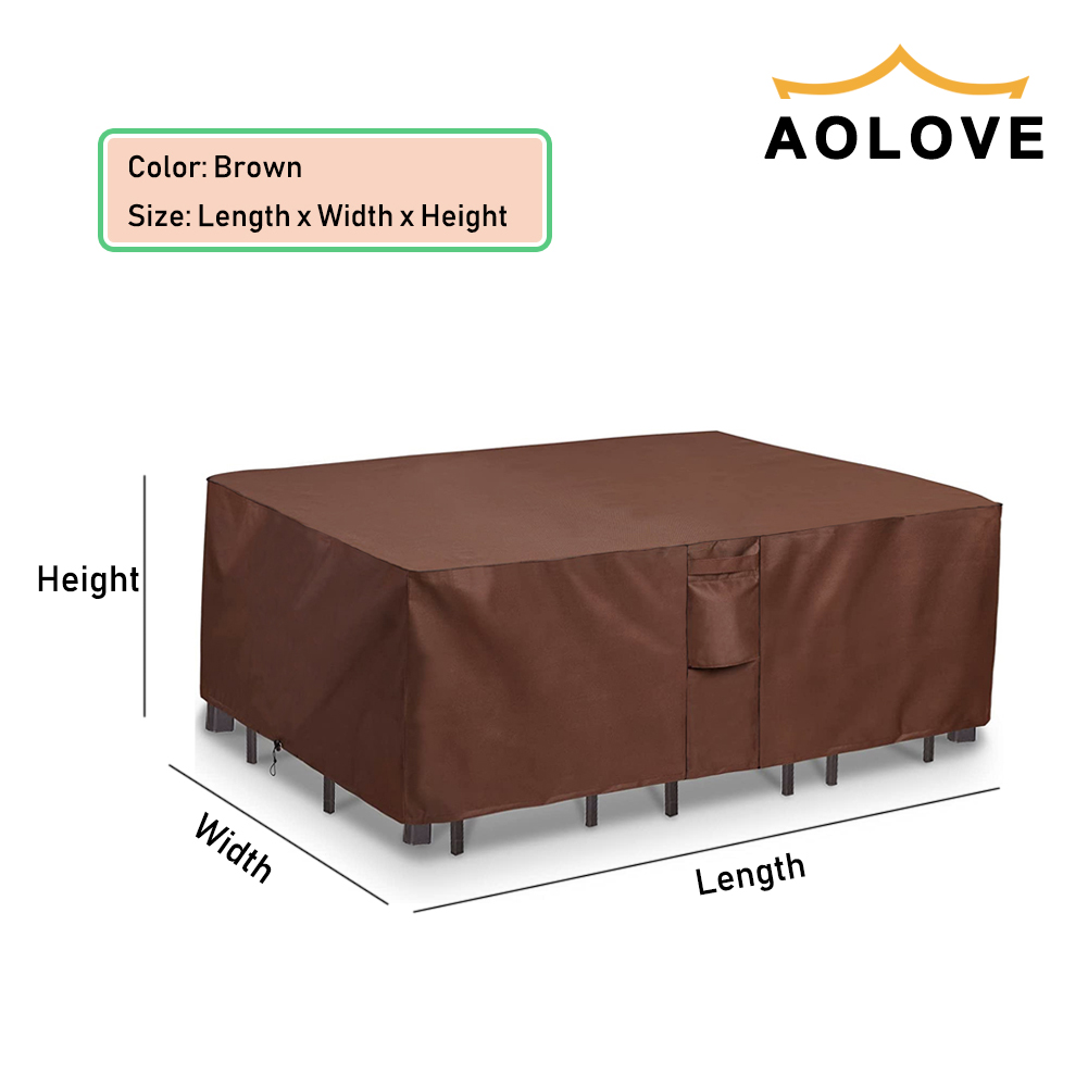 屋外用防水ガーデンファニチャーカバー,茶色の420dガーデン - Outdoor Furniture Usa のレビューと価格