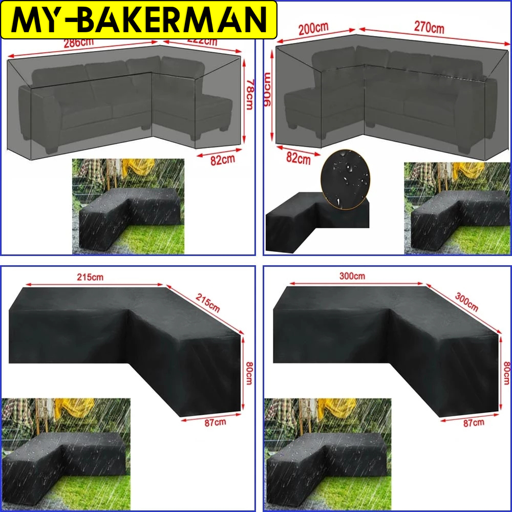 L字型家具防水カバー屋外ガーデンパティオ籐製ソファ防塵V字型 - Outdoor Furniture Rattan のレビューと価格