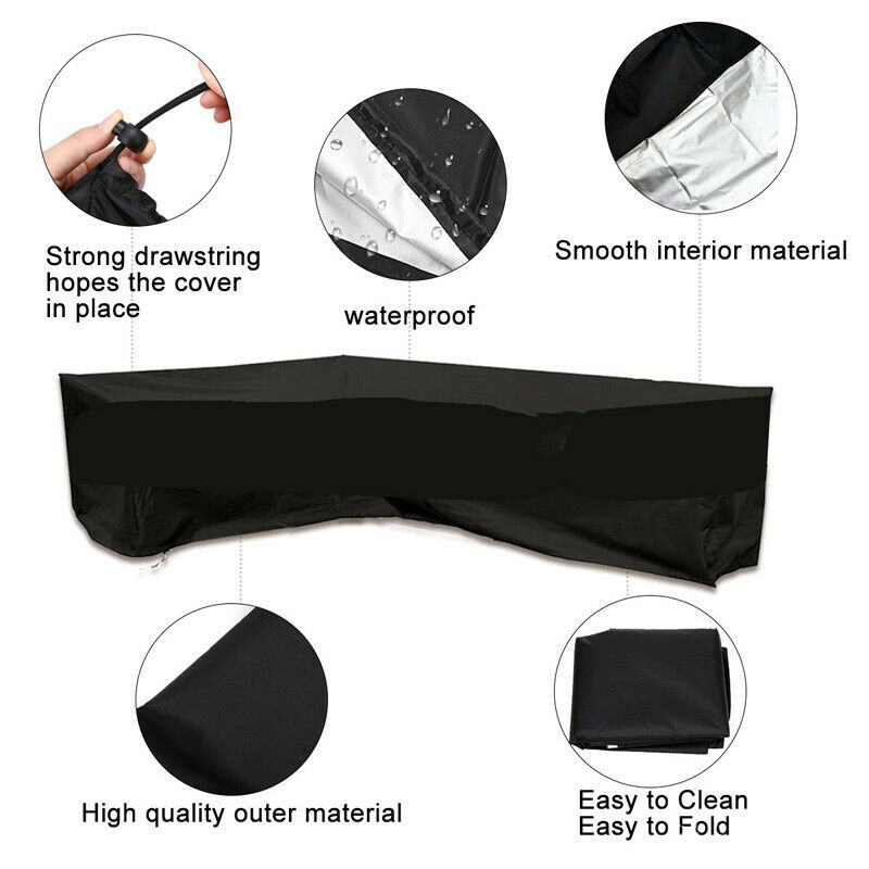 L字型家具防水カバー屋外ガーデンパティオ籐製ソファ防塵V字型 - Outdoor Furniture Rattan のレビューと価格