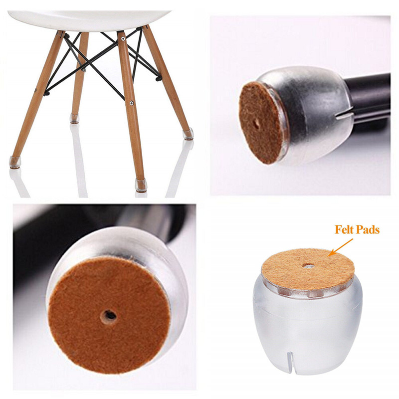 24 個のシリコン椅子脚プロテクター フェルト家具足パッド付 - Outdoor Furniture Leg Protectors のレビューと価格