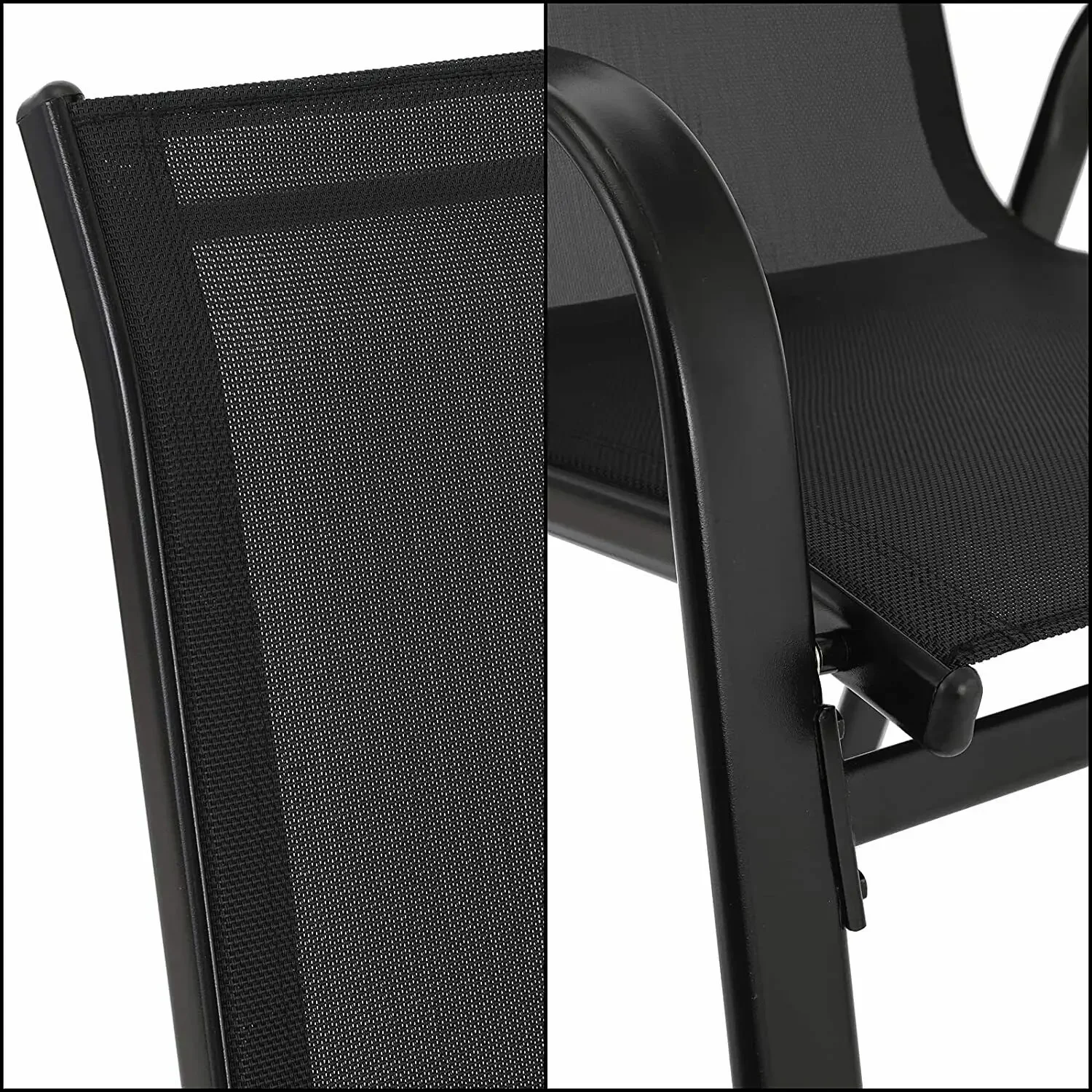 メタルアウトドアチェアセット 積み重ね可能 パティオ テキス - Outdoor Furniture On Sale のレビューと価格