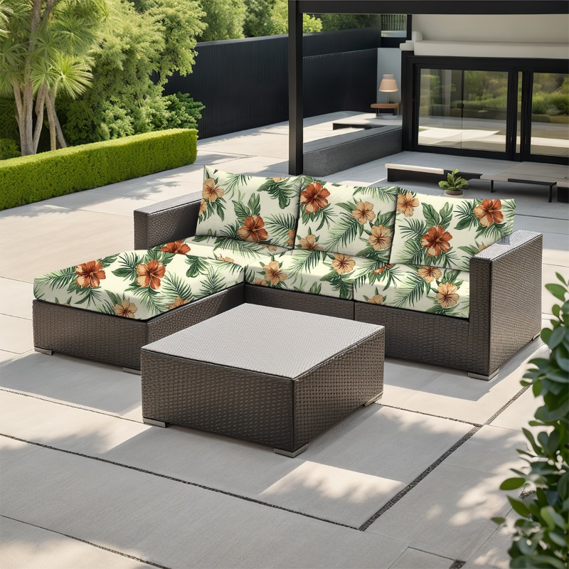 ガーデン家具クッション用プリントカバー セクショナル屋外ソフ - Outdoor Furniture On Sale のレビューと価格