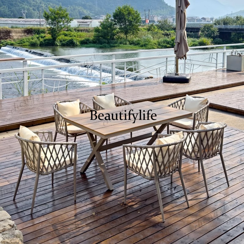 防水レトロガーデン家具セットモダンメタルイタリアデザイナーガ - Outdoor Furniture Italian のレビューと価格