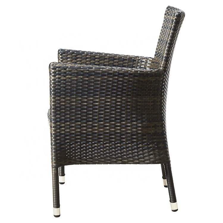 格安の黒いガーデンレストラン用ウィッカーアームチェア、屋外パ - Outdoor Furniture On Sale のレビューと価格