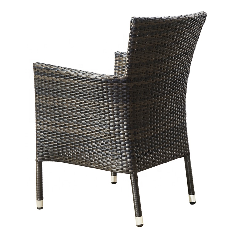 格安の黒いガーデンレストラン用ウィッカーアームチェア、屋外パ - Outdoor Furniture On Sale のレビューと価格