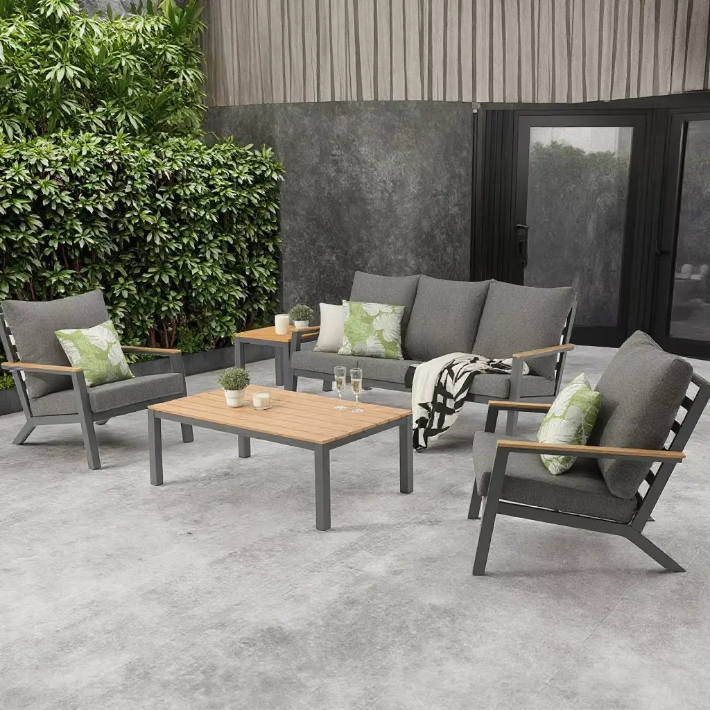アルミ製イタリアン屋外ソファ、防水クッション付きガーデン家具 - Outdoor Furniture Italian のレビューと価格