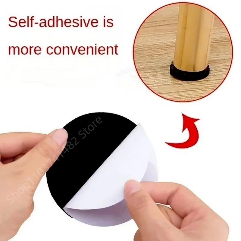 2-48個入り 自己粘着式 ブラック 家具脚用 ラグ フェル - Outdoor Furniture Leg Protectors のレビューと価格