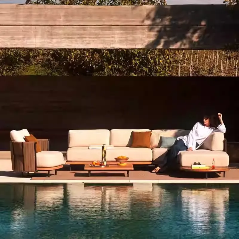 北欧風屋外ラタンソファ、ヴィラ中庭ガーデンサンルーム、デザイ - Outdoor Furniture Rattan のレビューと価格