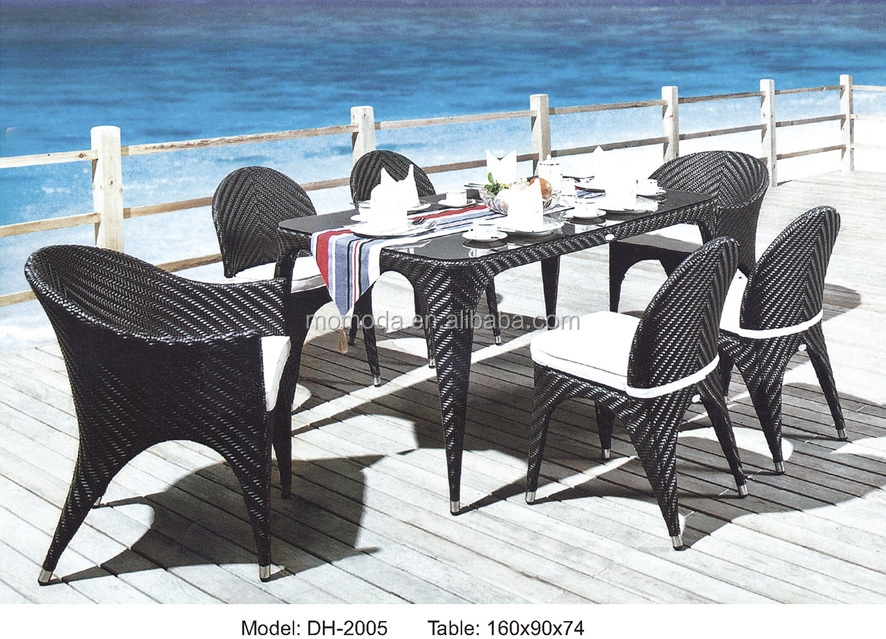 カスタム新スタイル屋外パティオ家具織合成籐籐ダイニングコーヒ - Outdoor Furniture Rattan のレビューと価格