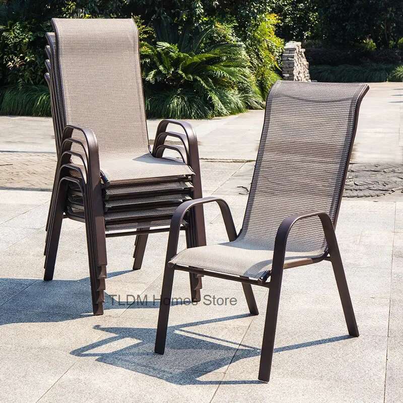 モダンなハイバックガーデンチェア北欧防水快適なダイニングガー - Outdoor Furniture On Sale のレビューと価格