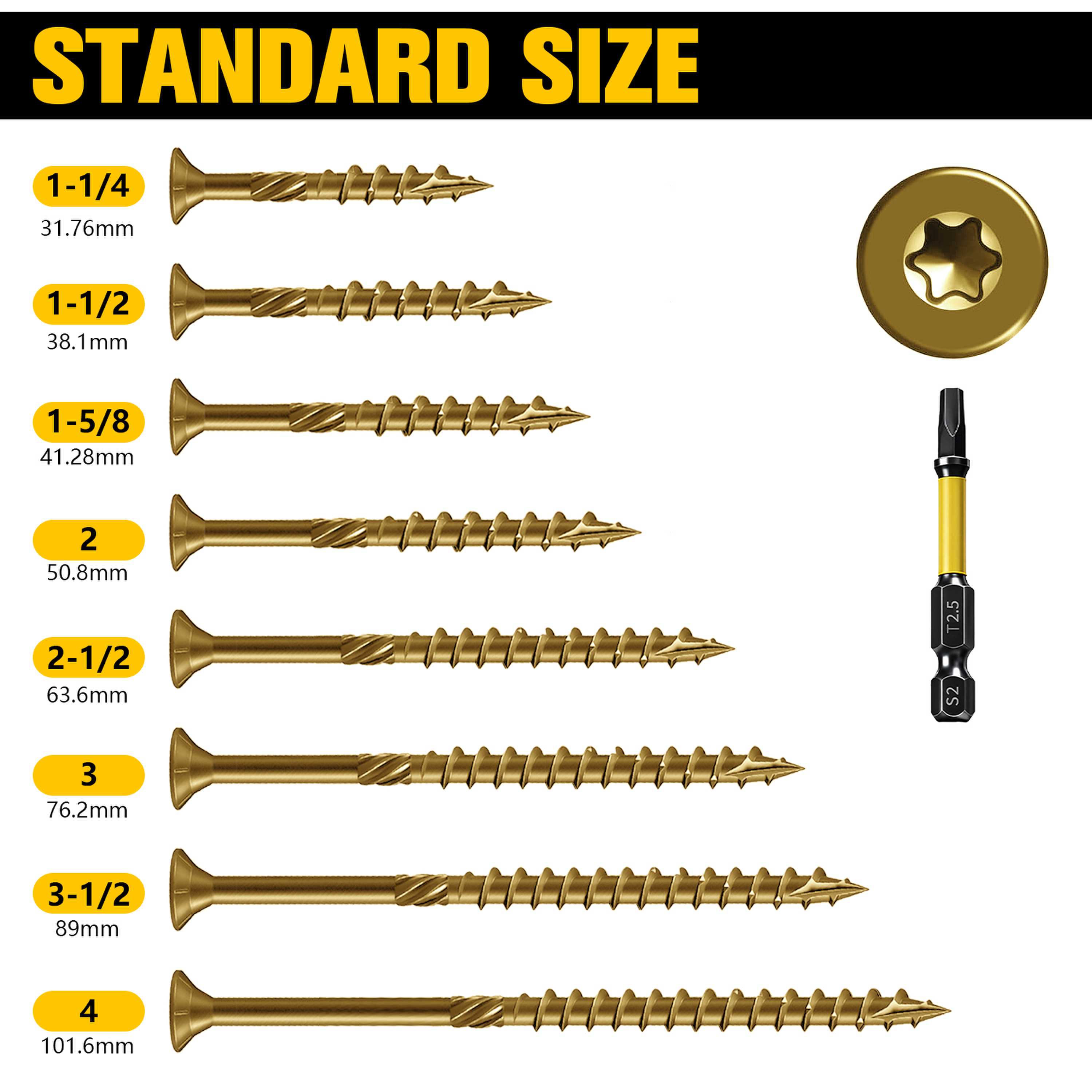 VKKM 70個入り # 10×4インチ ゴールデンT25ト - Outdoor Furniture Diy のレビューと価格