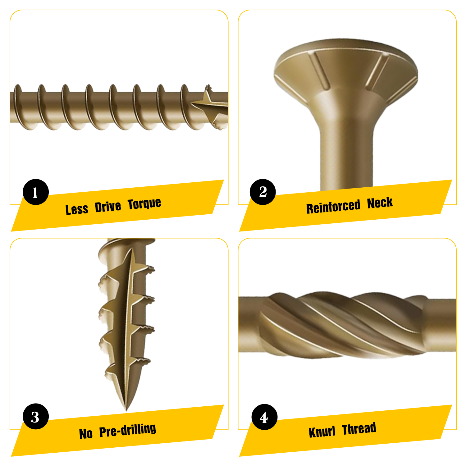 VKKM 70個入り # 10×4インチ ゴールデンT25ト - Outdoor Furniture Diy のレビューと価格