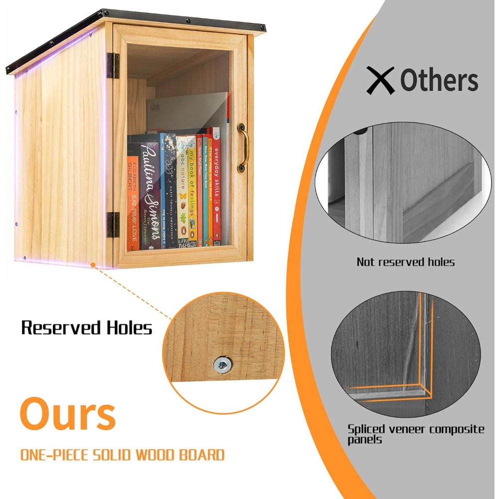 米国発送　最新の屋外防水木製ブックシェアリングキャビネット（ - Outdoor Furniture Diy のレビューと価格