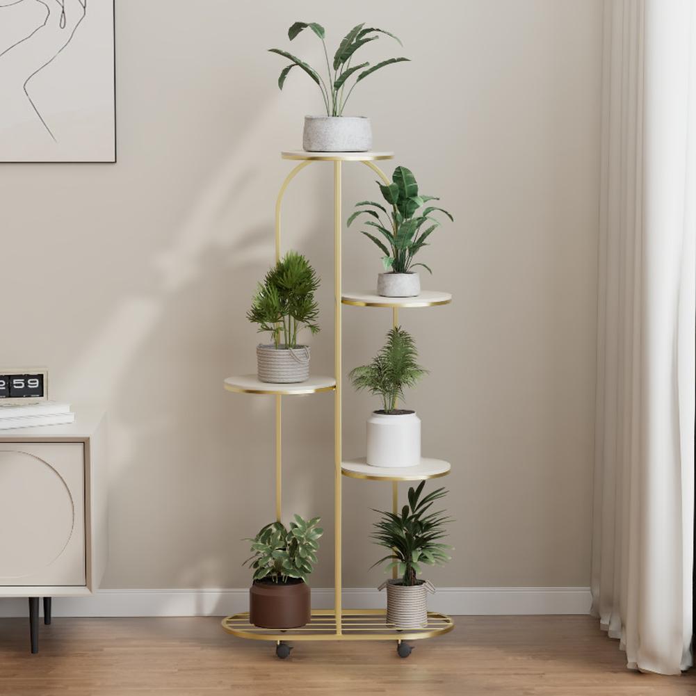 植物棚フラワーポットホルダー、錬鉄製コーナー複数プランターラ - Outdoor Furniture On Sale のレビューと価格