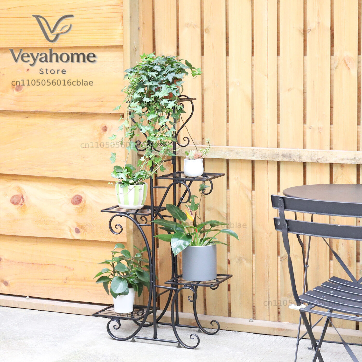 5段式特大屋内外兼用金属製プラントスタンド棚、防錆鉄製ガーデ - Outdoor Furniture On Sale のレビューと価格