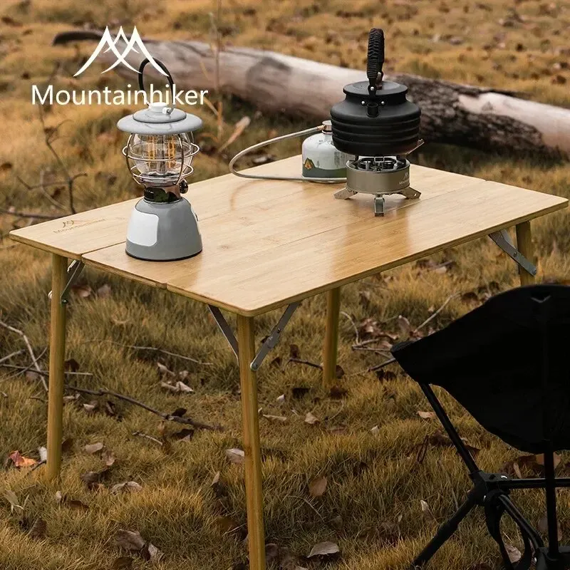 MOUNTAINHIKER 2/3 竹製折りたたみテーブル  - Outdoor Furniture Usa のレビューと価格